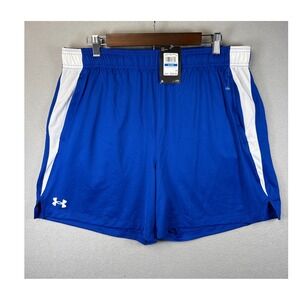 NWT Under Armour UA Tech Vent 6in Shorts Mens XL Loose Fit Blue White Athletic